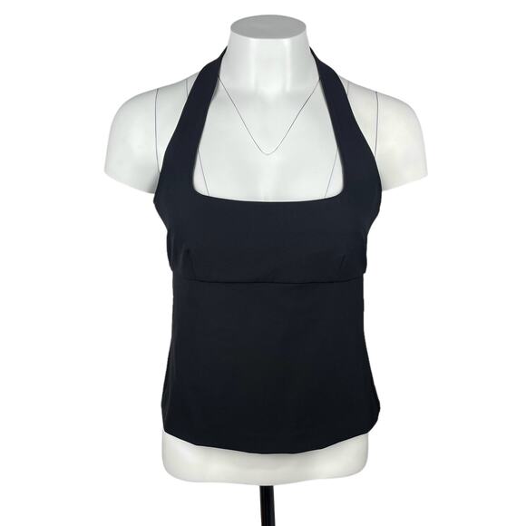 ABS ALLEN SCHWARTZ Halter Neck Cut Out Back Top Sz 4 - Picture 2 of 6